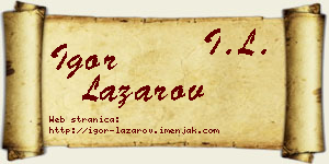 Igor Lazarov vizit kartica